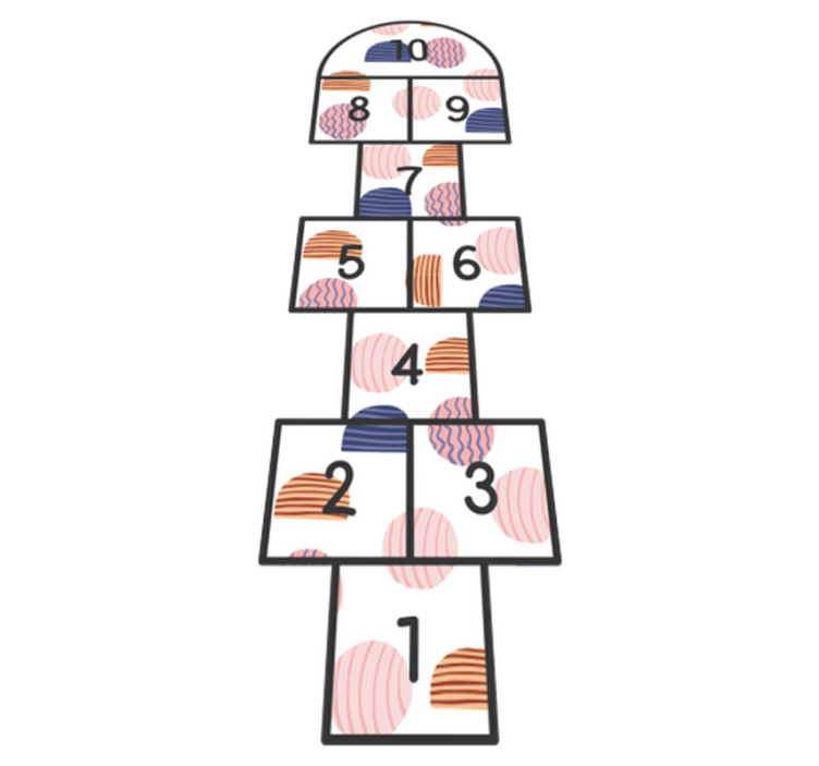 Kör alakú komlós játék vinyl szőnyeg - TenStickers