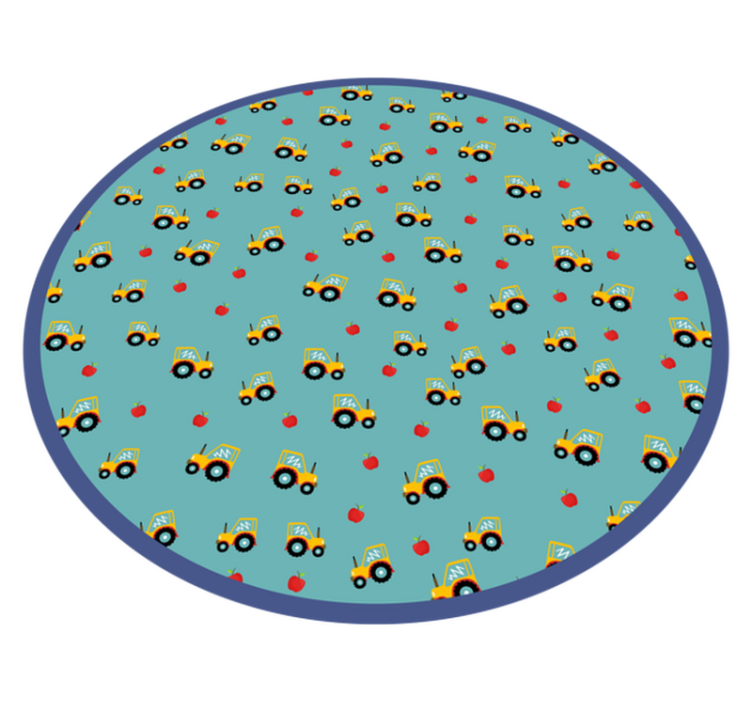 Játékos traktor motívum vinil szőnyeg gyerekek - TenStickers