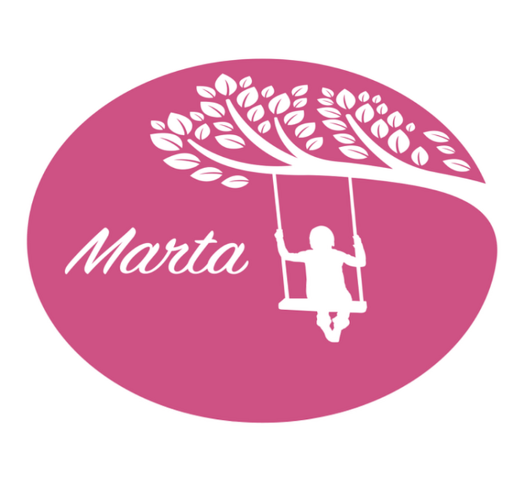 Személyre szabott hinta Vinil szőnyeg nevekkel - TenStickers