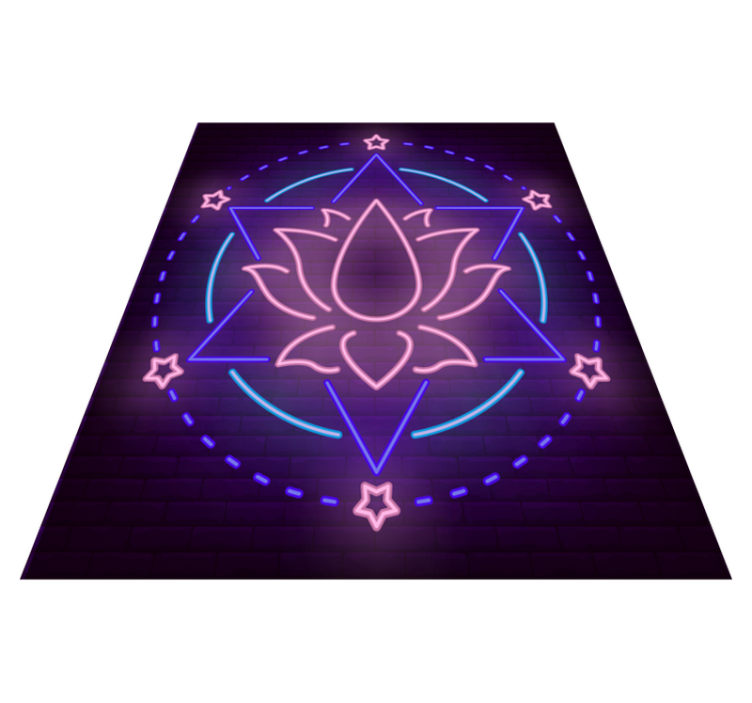 Neon mandala minta vinil szőnyeg mandala - TenStickers