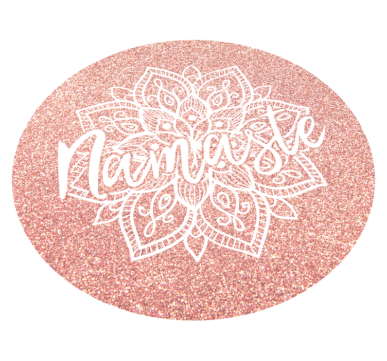 Rózsaszín namaste mandala vinyl szőnyeg - TenStickers