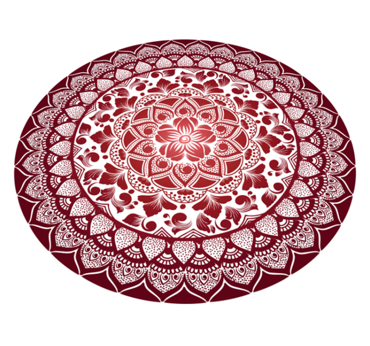 Kör alakú keleti csipke mandala vinyl szőnyeg - TenStickers
