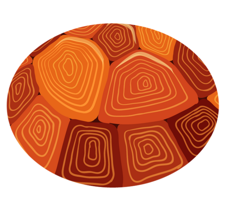 Teknős ház nyomtatott állat nyomtatott vinil szőnyeg - TenStickers