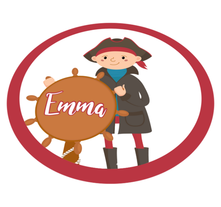 Személyre szabott női kalóz személyre szabott mat - TenStickers