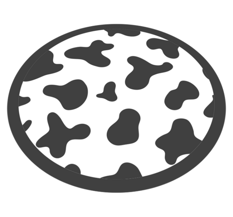 Marhabőr kör alakú motívum vinil szőnyeg állatnyomat - TenStickers