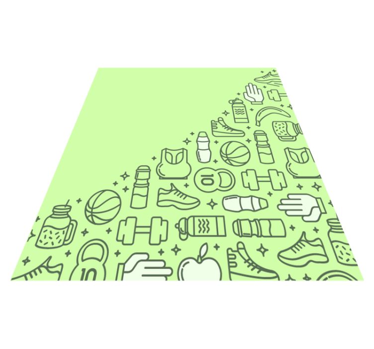 Fitnesz kellékek vinil szőnyeg mások - TenStickers