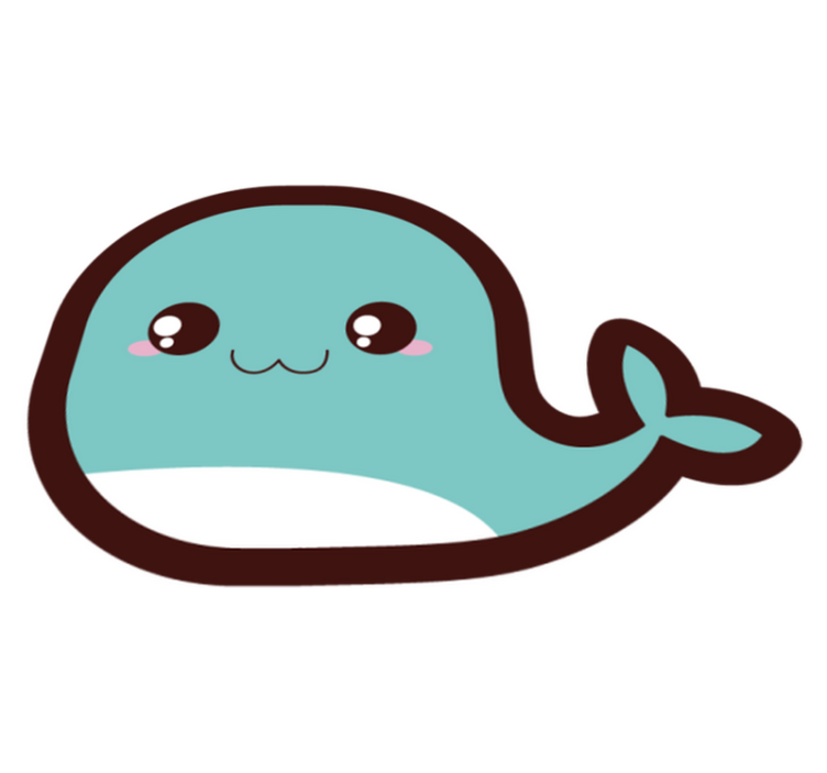 Anime bálna állati vinil szőnyeg - TenStickers