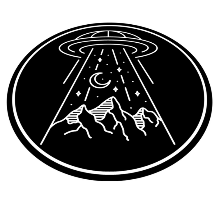 Ufo rajz tini vinyl szőnyeg - TenStickers
