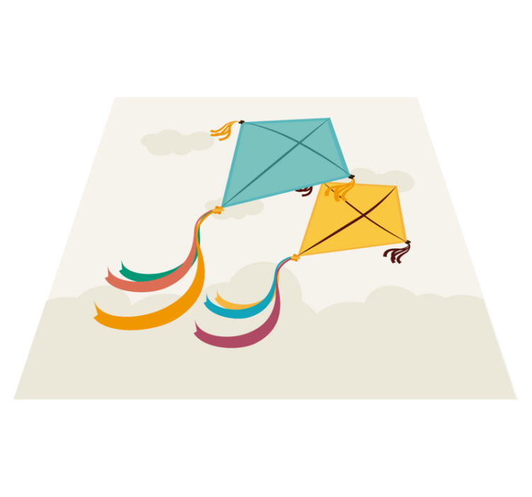 Sárkány és felhők baba játék szőnyeg - TenStickers