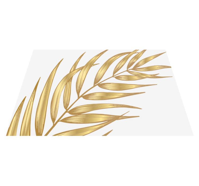 Arany pálmalevél virágos szőnyeg - TenStickers