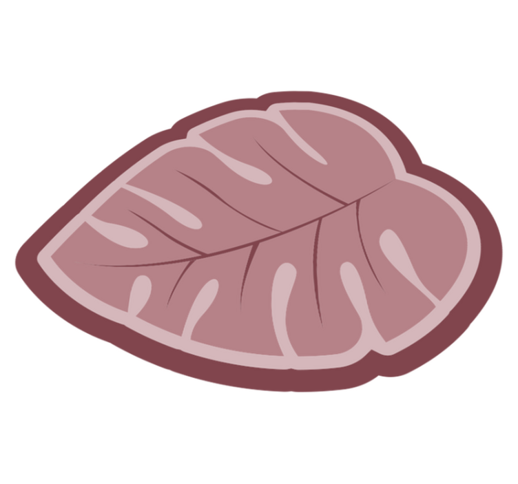 Botanikai levélforma vinil szőnyeg virágok és növények - TenStickers