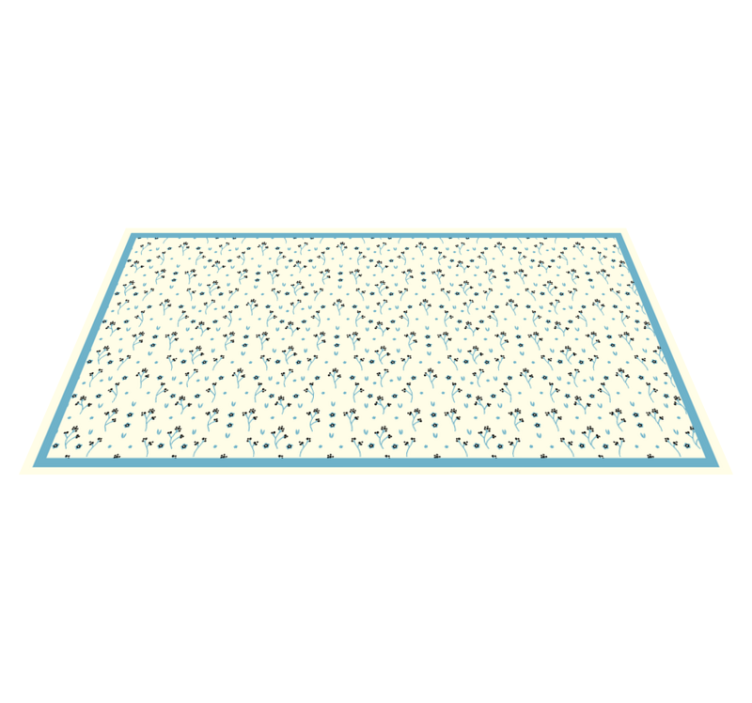 Virágos finom mintázatú nordic vinyl szőnyeg - TenStickers