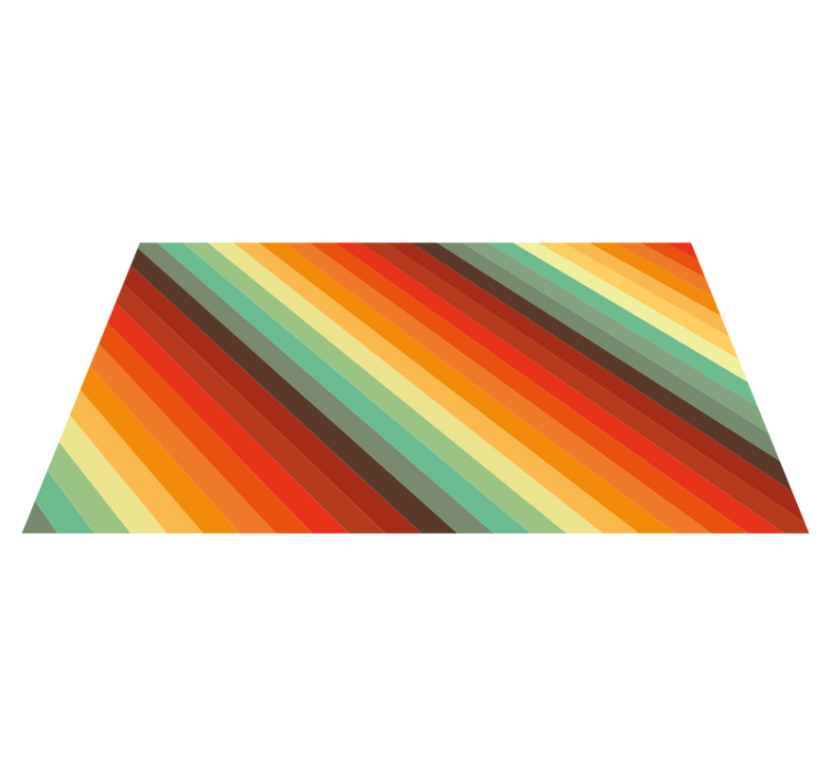 Retro színek csíkok vinil szőnyeg - TenStickers