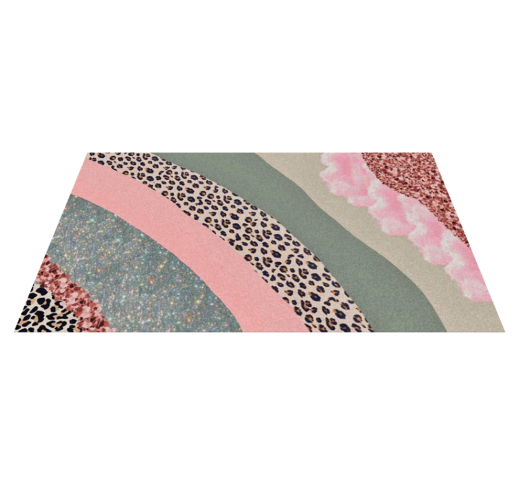 Réteges színes hullámok vinil szőnyeg hálószoba - TenStickers