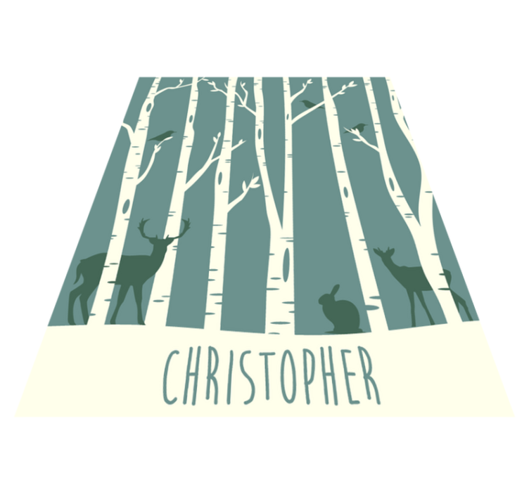 Erdőbarátok téma Vinil szőnyeg nevekkel - TenStickers