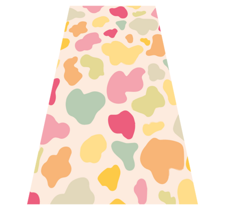 Szivárványos tehén nyomtatás állat nyomtatott vinil szőnyeg - TenStickers