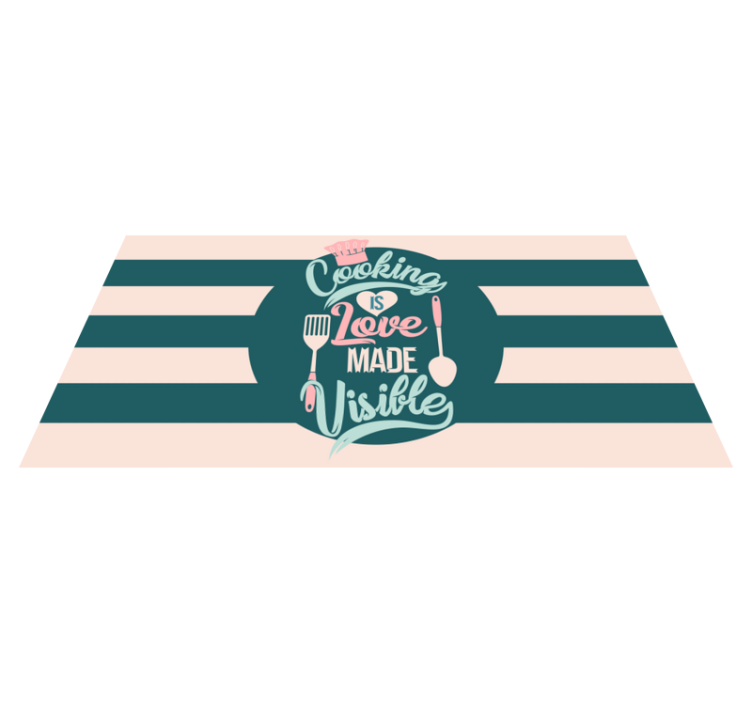 A főzés a szeretet láthatóvá tette a konyha padlóját - TenStickers