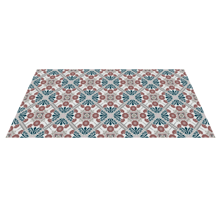 Botanikai elrendezés vinil szőnyeg csempe hatás - TenStickers