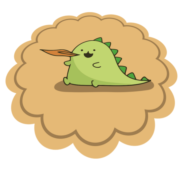 Dinoszaurusz rajzfilm ülő légző tűz szőnyeg - TenStickers