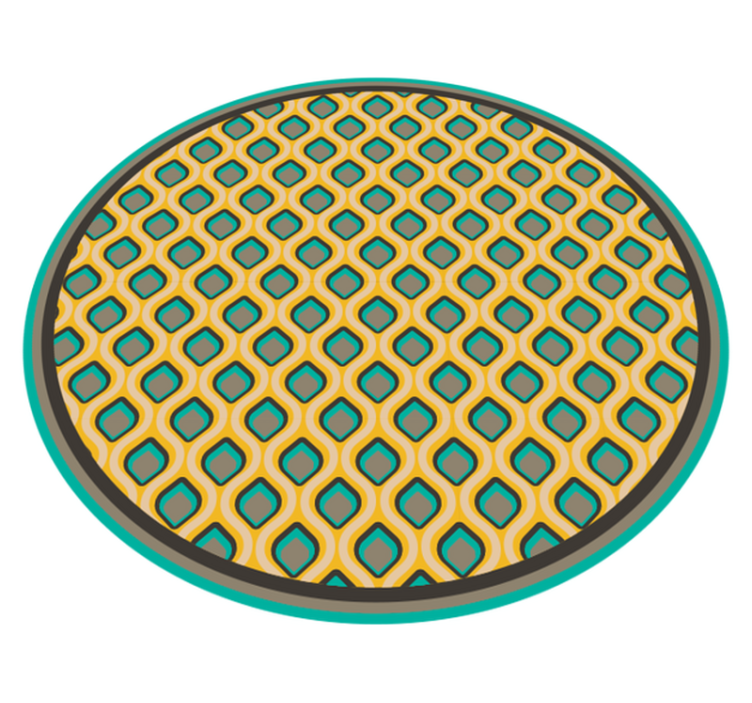 Modern századközepi minta vinil szőnyeg konyha - TenStickers