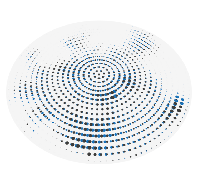 Kerek folt motívum vinil szőnyeg geometriai - TenStickers