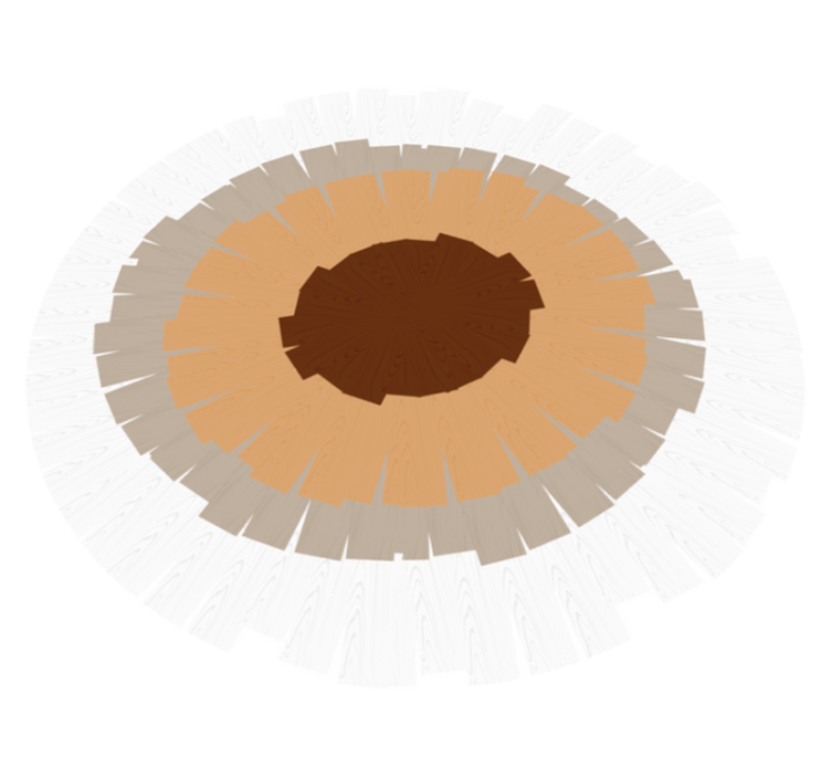 Kör alakú törzs kialakítás vinil szőnyeg fa hatása - TenStickers