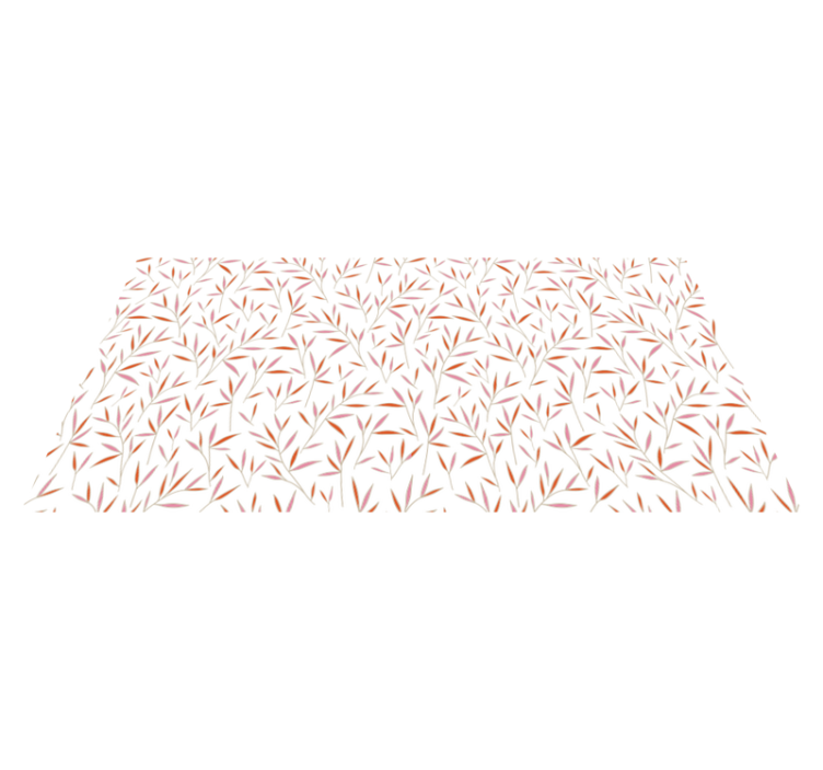 Finom levélminta vinil szőnyeg virágok és növények - TenStickers