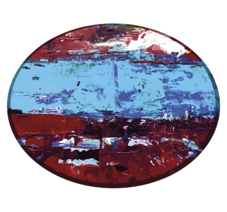 élénk geometriai formák vinil szőnyeg - TenStickers