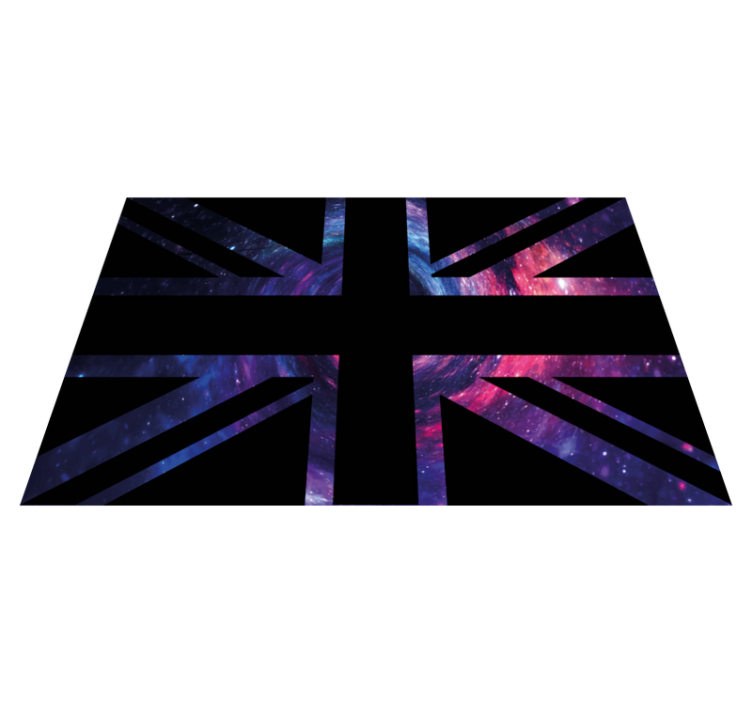 Galaktikus union jack vinil szőnyeg világtérkép - TenStickers