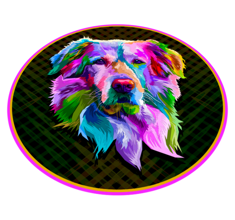 Arany retriever pop art állati szőnyeg - TenStickers