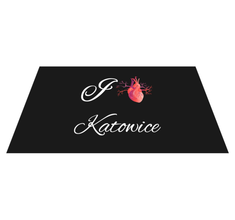 Imádom a katowice egyedi vinyl szőnyeget - TenStickers