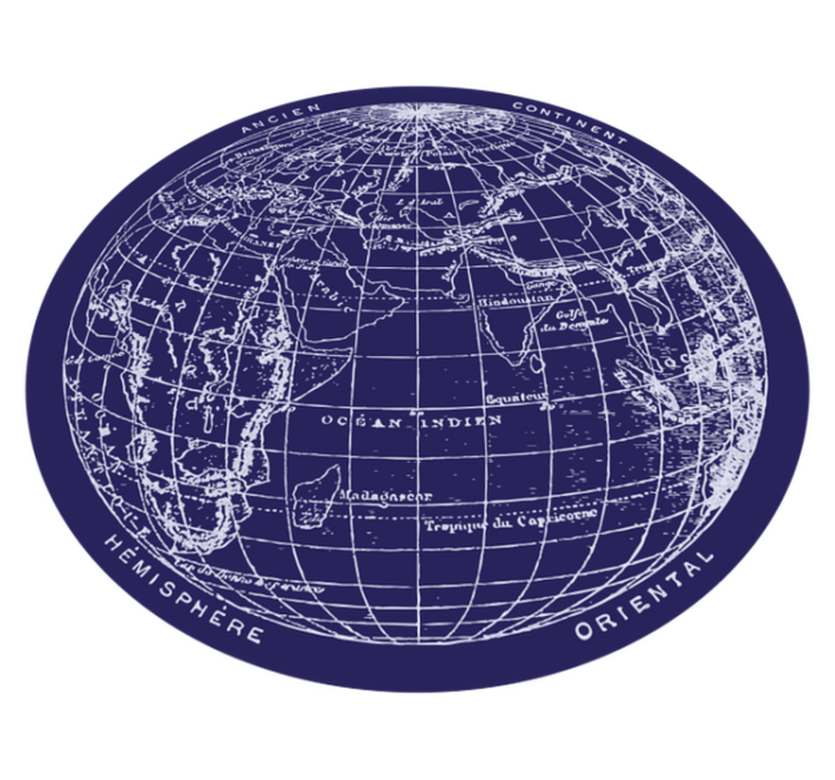 Világtérkép megjelenítése vinil szőnyeg hálószoba - TenStickers