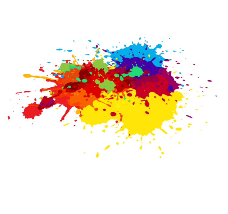 Színes splash art vinil szőnyeg mások - TenStickers