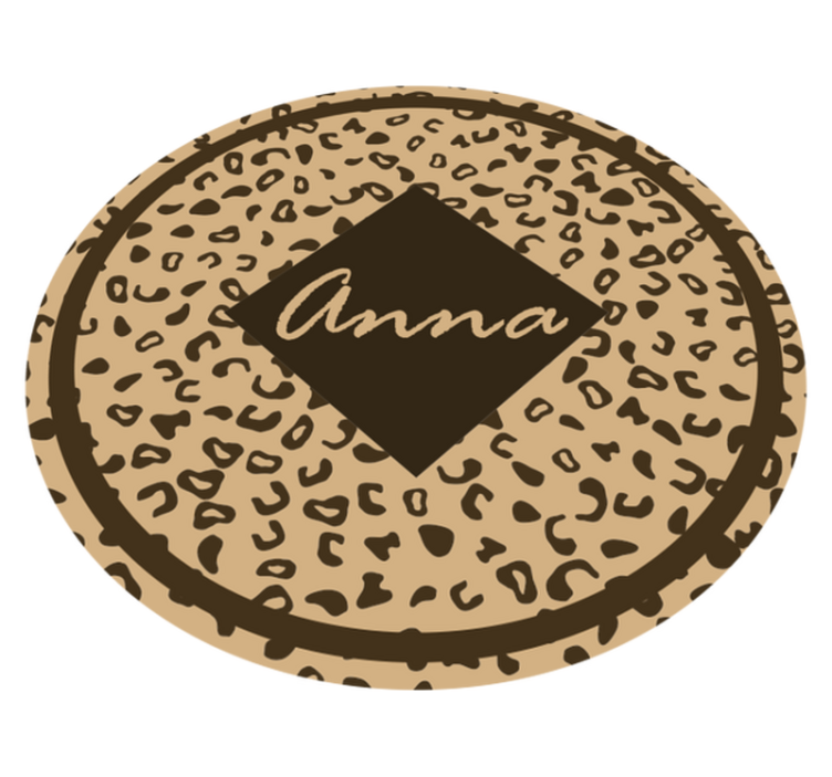 Leopárdmintás név vinil szőnyeg hálószoba - TenStickers