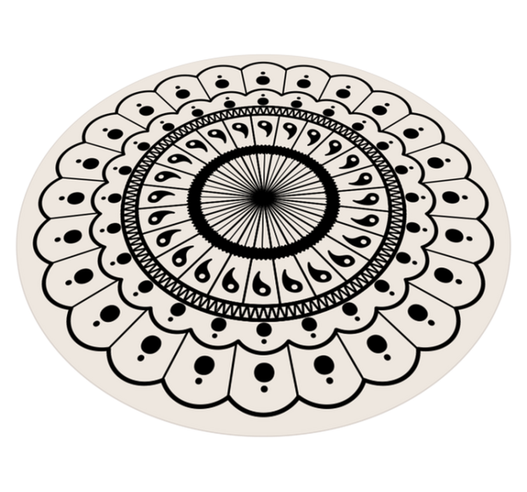 Kör alakú boho mandala hálószoba szőnyeg - TenStickers