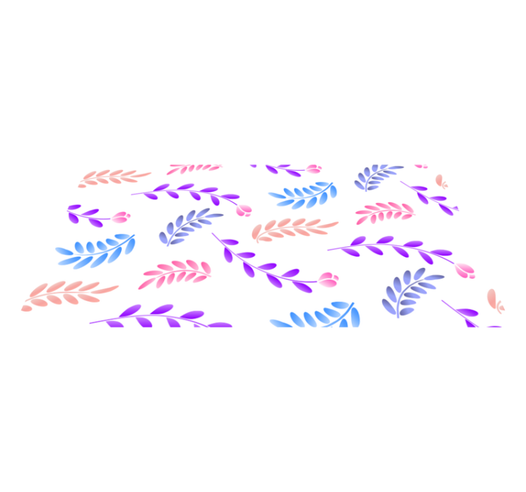 Botanikai levélelem vinil szőnyeg virágok és növények - TenStickers