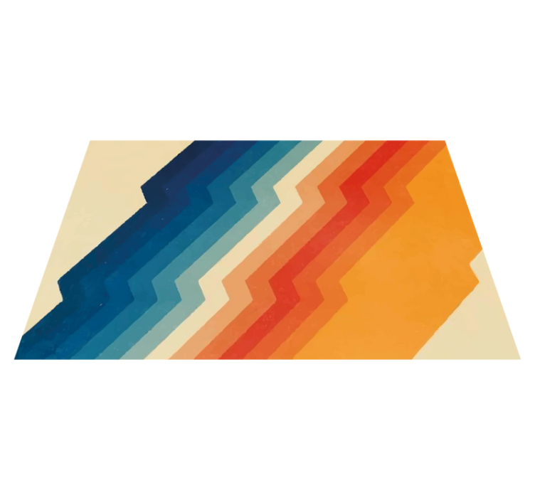 70-es évek villámmintás csíkos szőnyeg - TenStickers