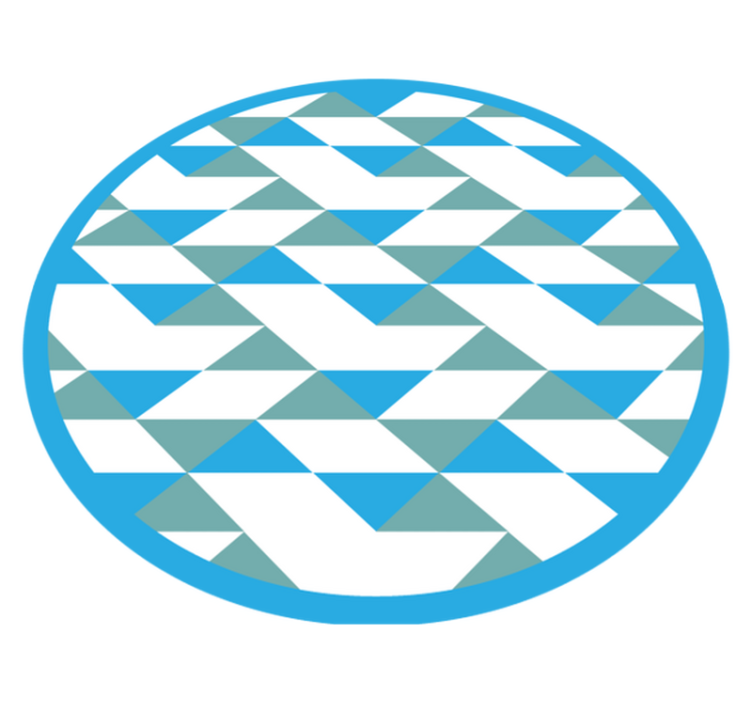 Kék kis háromszög csempe szőnyeg - TenStickers