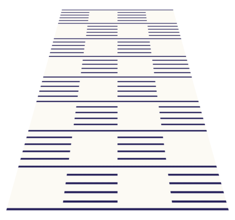 Nordic stílusú fehér és kék sötétkék északi szőnyeg - TenStickers