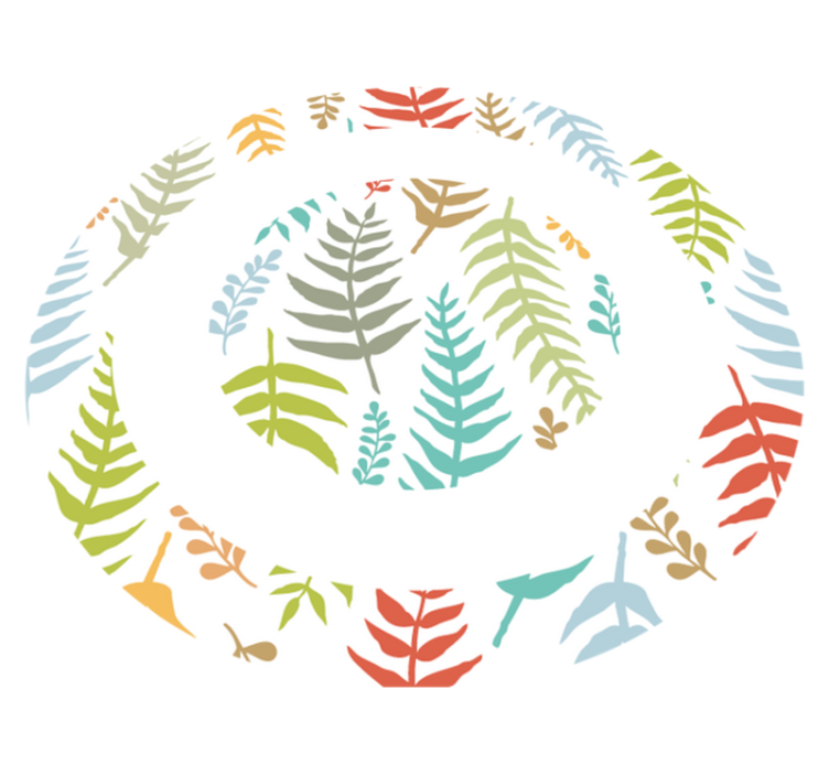 Fehér lombozat design vinil szőnyeg természet - TenStickers