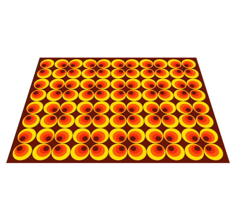 élénk kerek motívumok vinil szőnyeg struktúra - TenStickers