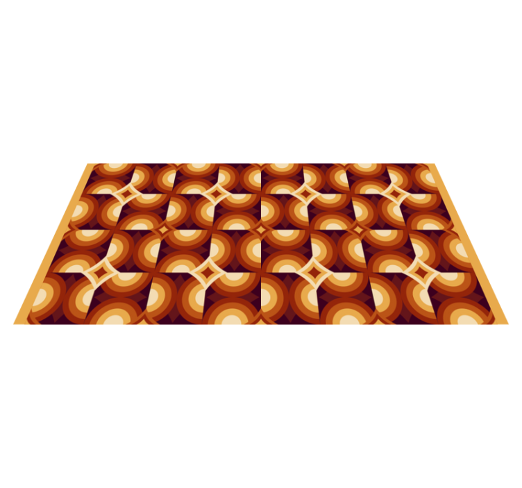 Retro kör alakú minta vinil szőnyeg szüret - TenStickers