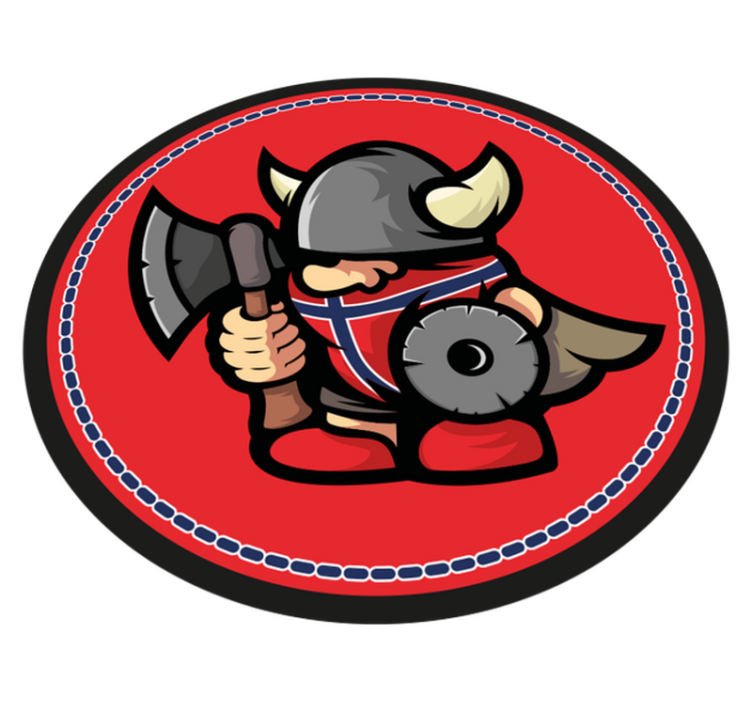 Norvég zászló viking labda etnikai szőnyeg - TenStickers