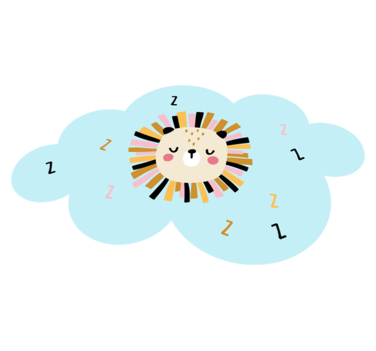 álmos oroszlánfelhő vinil szőnyeg gyerekek - TenStickers