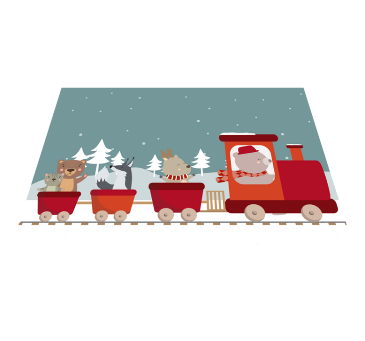 állatvonat-kaland vinil szőnyeg mások - TenStickers