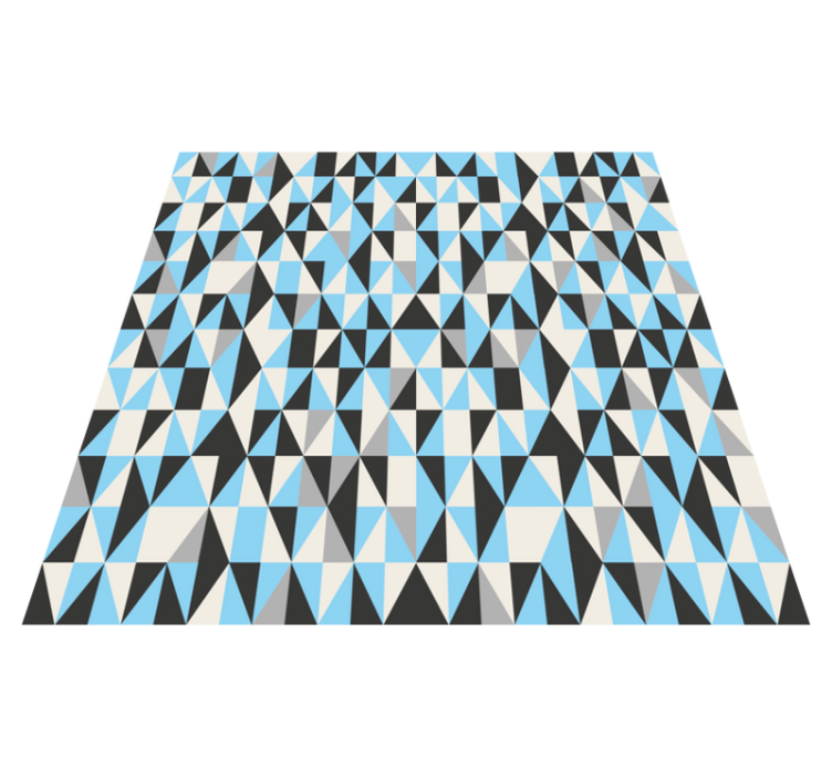 Kék és szürke nordic pattern nordic vinyl szőnyeg - TenStickers