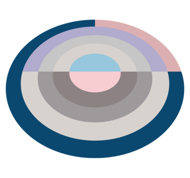 Kör alakú színpaletta vinil szőnyeg modern - TenStickers