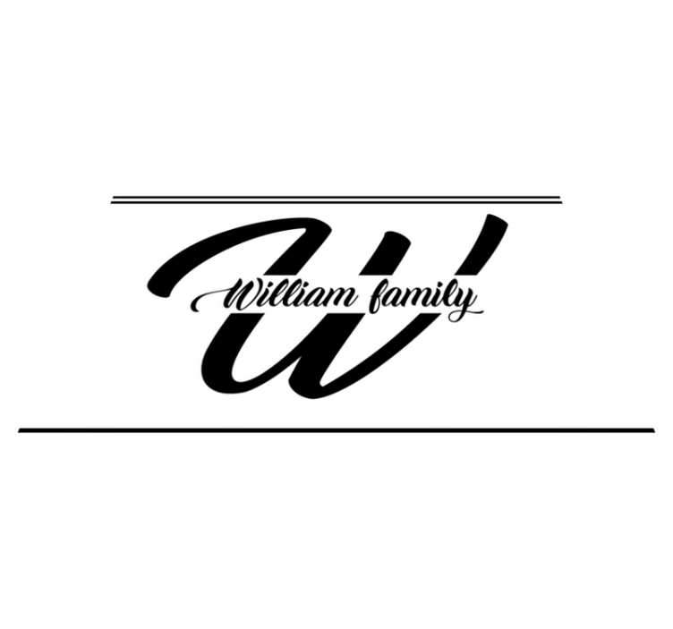 Családnév és kezdőbetű Vinil szőnyeg előszoba - TenStickers