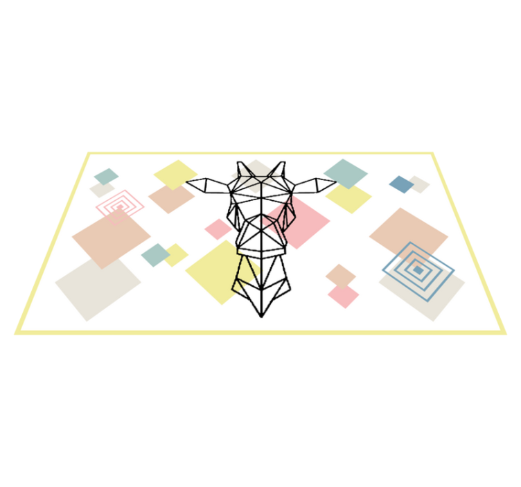 Zsiráf skandináv stílusú skandináv vinyl szőnyeg - TenStickers