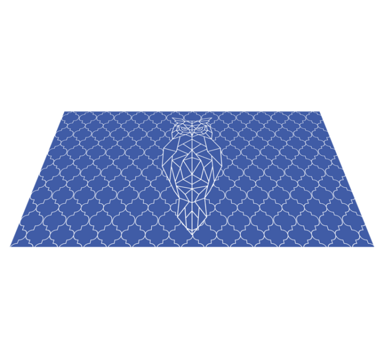 Geometrikus bagoly minta vinil szőnyeg állat - TenStickers